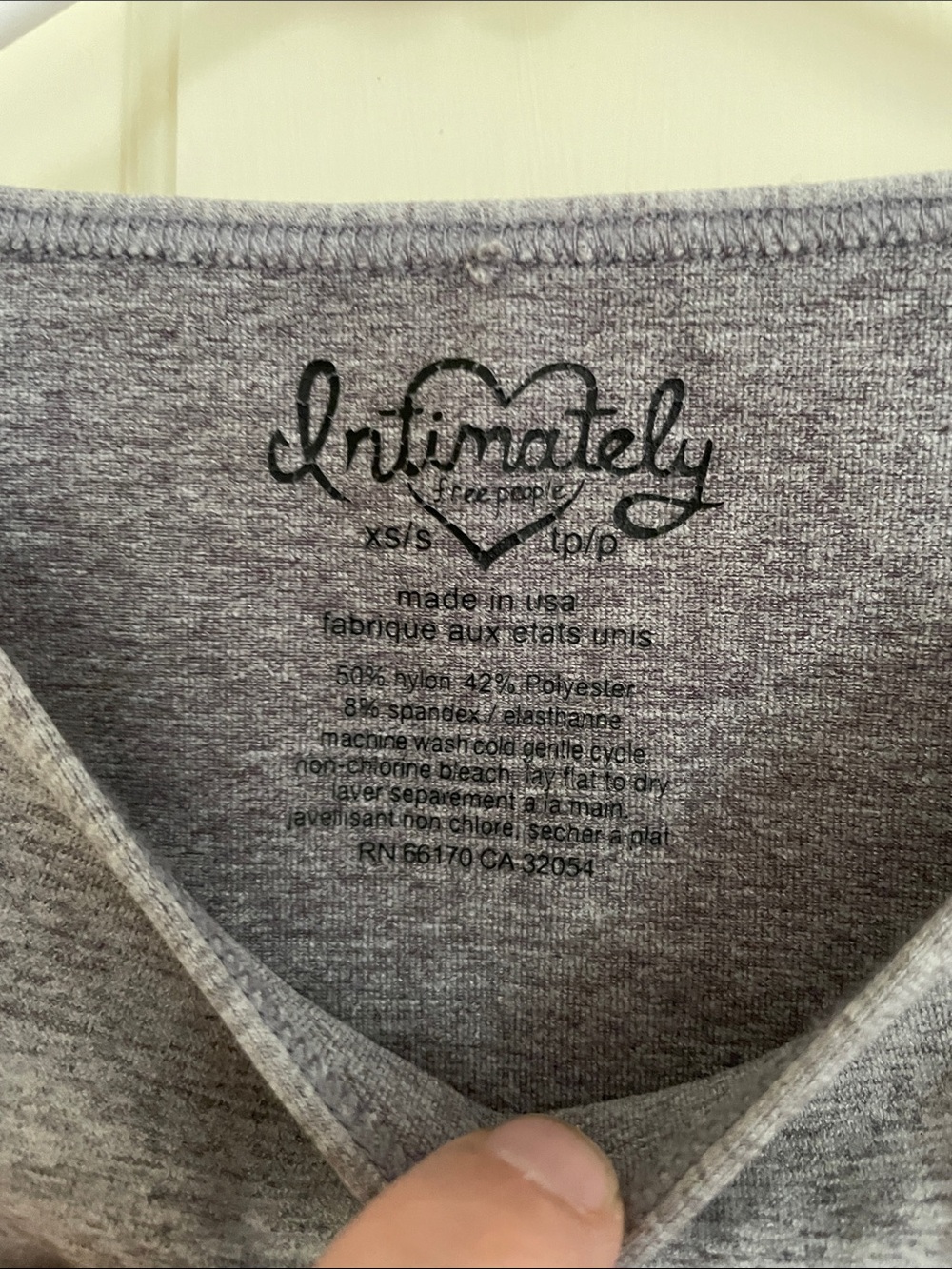 Intimately Gray Ribbed Hem Cropped Tank - Picture 2 of 3
